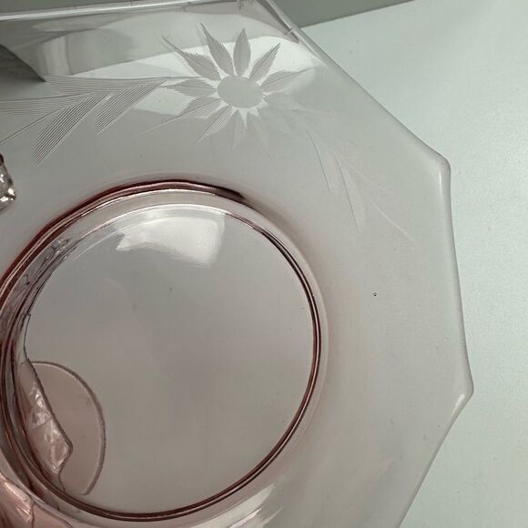 Various Vintage Pink Depression Glass Collection Plates, Dish, Serving Items - Picture 15 of 15